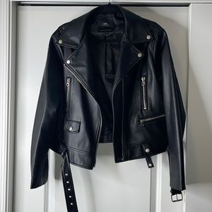 Zara Black Faux Leather Jacket